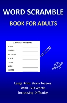Paperback Word Scramble Book for Adults: Large Print Brain Teasers With 720 Words Book