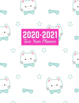 2020-2021 Two Year Planner: Cute Calendar Year Vision Planner (January 2020 - December 2021) - Monthly and Weekly Schedule Organizer and Journal Art Cover 00023190