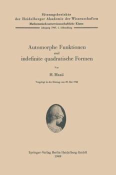Paperback Automorphe Funktionen Und Indefinite Quadratische Formen [German] Book