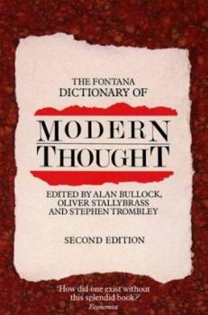 Hardcover The Fontana Dictionary of Modern Thought Book