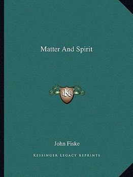 Paperback Matter And Spirit Book