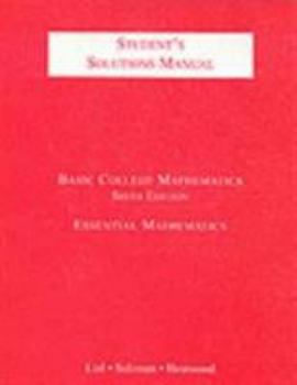 Paperback Basic College Mathematics: Essential Mathematics (Student's Solutions Manual) Book