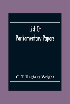 Paperback List Of Parliamentary Papers Book