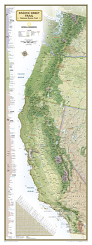 Map National Geographic Pacific Crest Trail Wall Map Wall Map - Laminated (18 x 48 in) (National Geographic Reference Map) Book