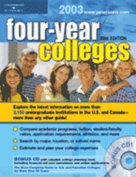 Paperback Four Year Colleges 2003 (Peterson's Four Year Colleges) Book