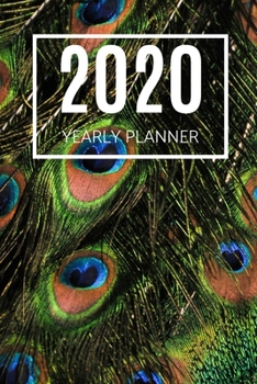 Paperback 2020 Planner: Peacock Feathers: Annual Planner (6 x 9 inches, weekly spreads, 136 pages) Book