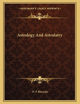 Paperback Astrology and Astrolatry Book