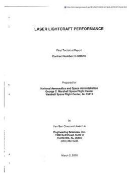 Paperback Laser Lightcraft Performance Book