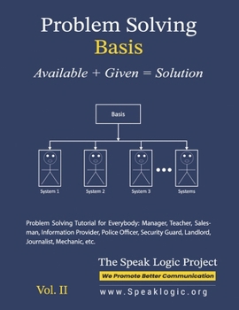 Paperback Problem Solving Basis Available + Given = Solution, Vol. II: Problem Solving Tutorial for Everybody: Manager, Teacher, Salesman, Information Provider, Book
