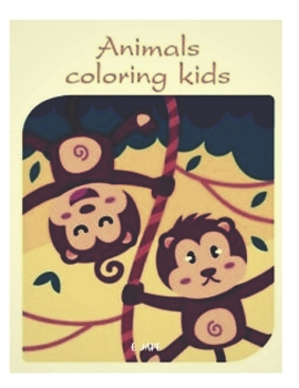 Paperback animals coloring kids: 50 great animal coloring picture collections. Book