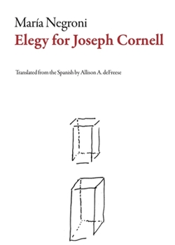 Paperback Elegy for Joseph Cornell Book