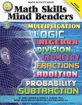 Paperback Math Skills Mind Benders, Grades 6 - 12 Book