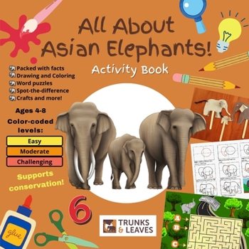Paperback All About Asian Elephants: Activity Book