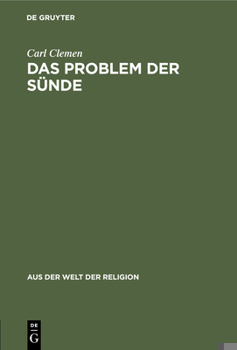Hardcover Das Problem Der Sünde [German] Book