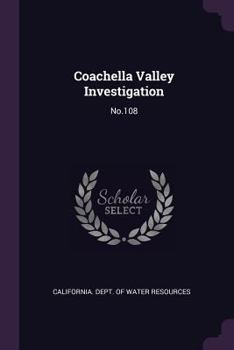 Paperback Coachella Valley Investigation: No.108 Book