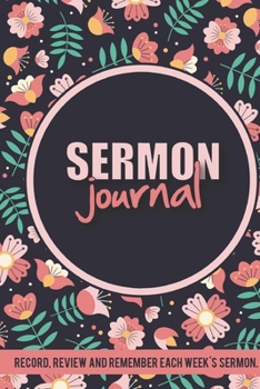 Paperback Sermon Notes: Sermon / Message Journal Notebook Book