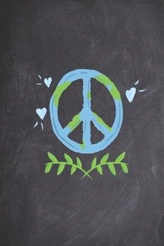 Paperback Heart Love World Peace Sign - 70's Journal Book