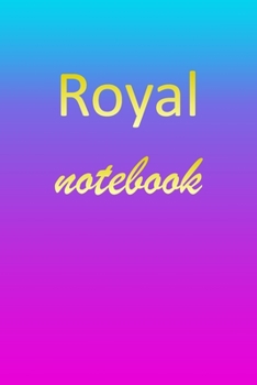 Paperback Royal: Blank Notebook - Wide Ruled Lined Paper Notepad - Writing Pad Practice Journal - Custom Personalized First Name Initia Book