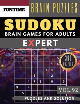 Paperback Expert SUDOKU: Jumbo 300 SUDOKU hard to extreme puzzle books with answers brain games for adults Activity book (hard sudoku puzzle bo [Large Print] Book