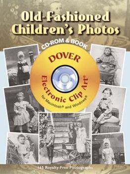 Paperback Old-Fashioned Children's Photos [With CDROM] Book