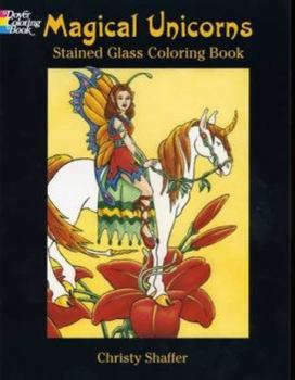 Paperback Magical Unicorns Stained Glass Coloring Book