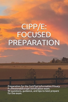 Paperback Cipp/E: Focused Preparation Book