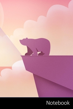 Notebook: Un Ours, Montagne, Le Pays, Rose Carnet / Journal / Livre d'écriture / Calepin / Agenda / Notes - 6 x 9 pouces (15,24 x 22,86 cm), 150 pages, surface brillante.