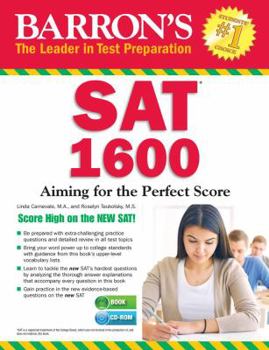 Paperback Barron's SAT 1600: Revised for the New SAT [With CDROM] Book