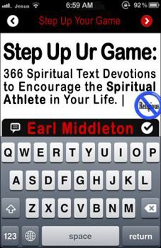 Paperback Step Up Your Game: 366 Spiritual Text Devotions to Encourage the Spiritual Athlete in Your Life Book