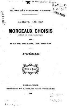 Paperback Auteurs Haïtiens, Morceaux Choisis [French] Book