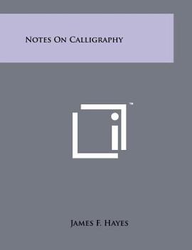 Paperback Notes On Calligraphy Book