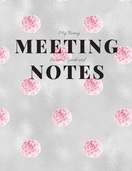 My Boring Meeting Survival Guide and Notes: 8.5x11 Meeting Notebook and Puzzle Book