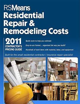 Paperback Rsmeans Contractor's Pricing Guide: Residential Repair & Remodeling 2011 Book