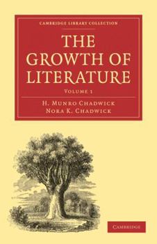 Paperback The Growth of Literature, Volume 1 Book
