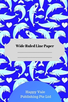 Paperback Cute Dolphin Theme Wide Ruled Line Paper Book