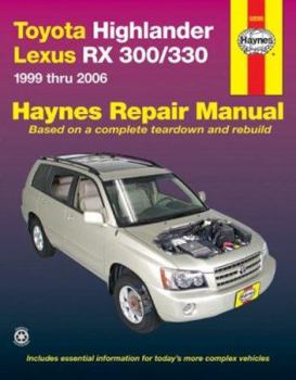 Paperback Toyota Highlander & Lexus RX 300/330 Automotive Repair Manual Book