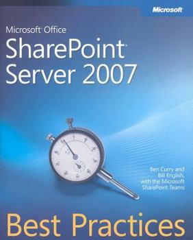 Paperback Microsoft Office Sharepoint Server 2007 Best Practices [With CDROM] Book
