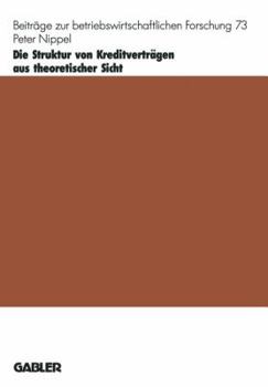Die Struktur Von Kreditvertragen Aus Theoretischer Sicht