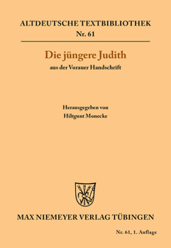 Paperback Die Jüngere Judith Aus Der Vorauer Handschrift [German] Book