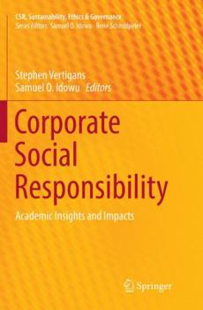 Paperback Corporate Social Responsibility: Academic Insights and Impacts Book