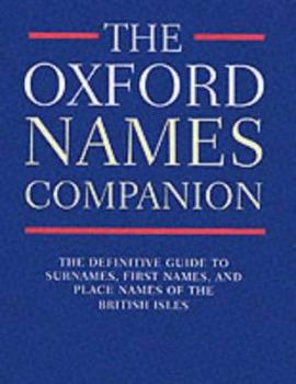 Hardcover The Oxford Names Companion Book