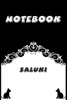 Saluki Notebook : Black and White notebook , Decorative Journal for Saluki Lover: Notebook /Journal Gift,Black and White,100 pages, 6x9, Soft cover, Mate Finish