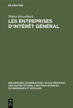 Hardcover Les entreprises d'intérêt général [French] Book