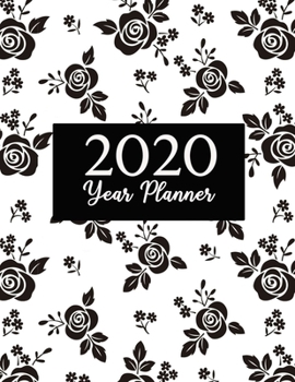Paperback 2020 Year Planner: Jan 2020 - Dec 2021 - Daily Weekly Monthly Calendar Planner with To Do List - Academic or Student Logbook - Flower Cov Book