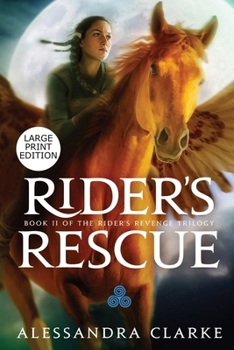 Paperback Rider's Rescue [Large Print] Book