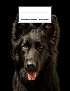Composition Notebook - Bullet Journal: Black German Shepherd | 109 pages 8.5"x11" | Dotted Journal | Grid Notebook | Gift For Kids Teenager Adult Teacher Student | Journal | Dog Lover