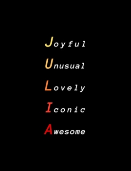 Paperback Julia: Inspiring composition notebook gift for girl, daughter or woman - Name personalized present - Elegant wide ruled paper Book