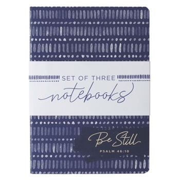 Christian Art Gifts Blue Notebook Set | Be Still, Strong, and Joyful - Psalm 46:10, Joshua 1:9 Bible Verse | Inspirational Large Notebook for Class/Study/Sermon Notes, Journaling, Personal To-Do List