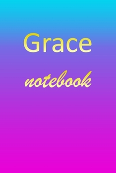 Paperback Grace: Blank Notebook - Wide Ruled Lined Paper Notepad - Writing Pad Practice Journal - Custom Personalized First Name Initia Book