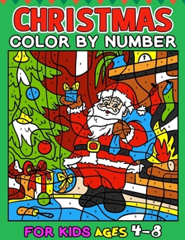 Paperback Christmas Color by Number for kids ages 4-8 Book